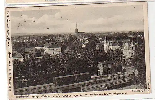 29227 Ak Buxtehude Vue totale avec installations ferroviaires 1932