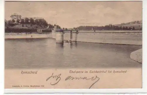 29223 Ak Remscheid Thalsperre im Eschbachthal 1902