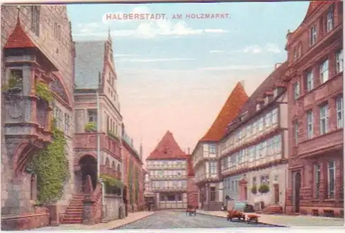 29203 Ak Halberstadt au marché du bois vers 1920