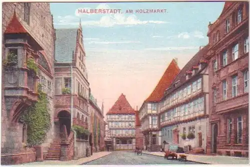 29202 Ak Halberstadt au marché du bois vers 1920