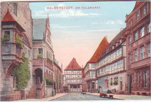 29201 Ak Halberstadt au marché du bois vers 1920