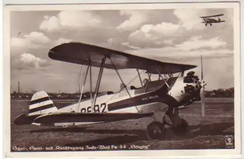 29198 Ak avion Focke Wulf Fw 44 "Stieglitz" 1934