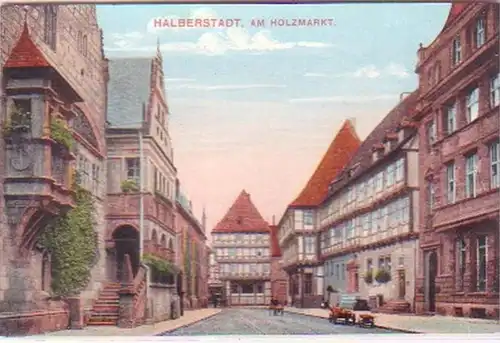 29194 Ak Halberstadt au marché du bois vers 1920