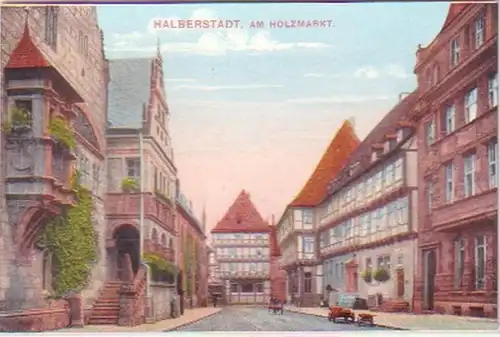 29191 Ak Halberstadt am Holzmarkt um 1920