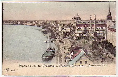 29187 Ak Düsseldorf Panorama d. Exposition professionnelle 1902