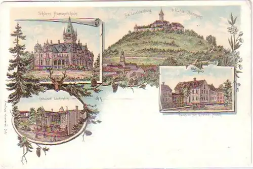 29156 Ak Lithographie Schloss Hummelshain 1897