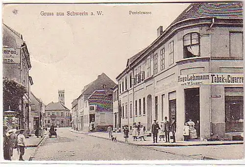 29155 Ak Gruß aus Schwerin a.W. Poststrasse 1909