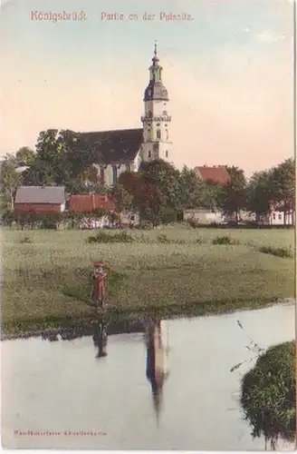 29150 Ak Königsbrück Partie an der Pulsnitz 1908