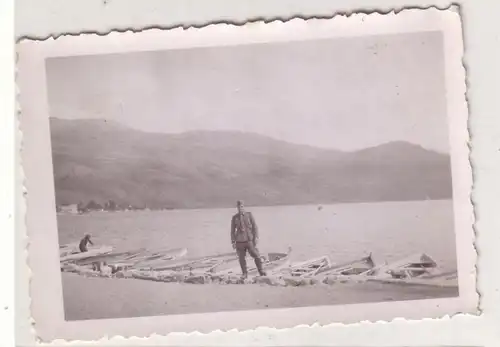 29141 Soldat photo à Ohrid au lac 2e guerre mondiale