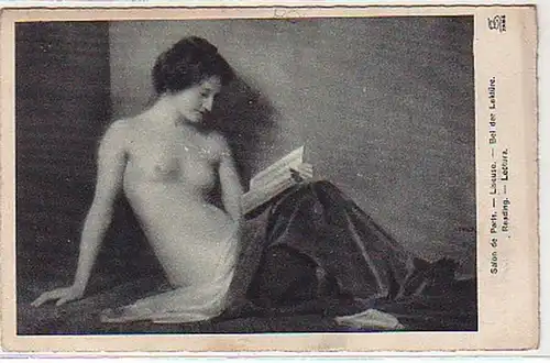 29137 Publicité Ak érotique "À la lecture" vers 1920