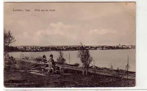 29118 Ak Loetzen Ostpreussen Blick auf die Stadt 1917