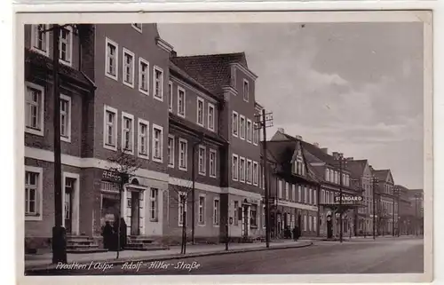 29113 Ak Prostken Est de la rue Prusse avec station-service 1941