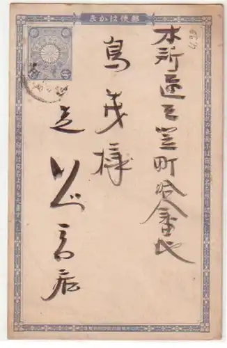 29069 entier Carte postale 1 Sen Japon vers 1920