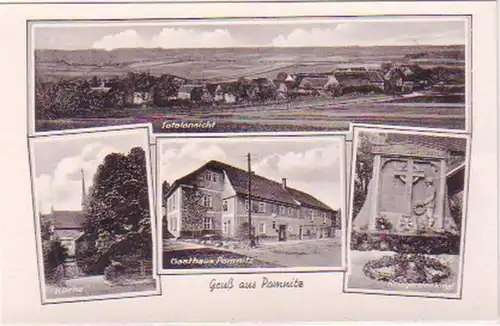 29034 Salutation multi-images Ak en Pomnitz Gasthof, etc. vers 1940