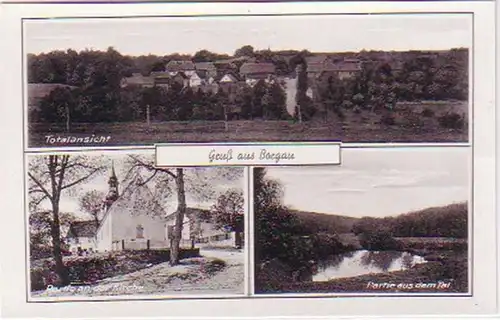 29033 Mehrbild Ak Gruß aus Borgau Kirche usw. um 1940