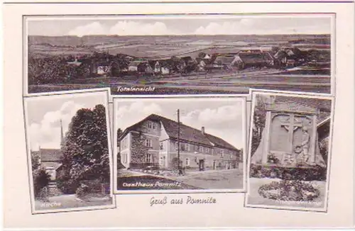 29007 Mehrbild Ak Gruß aus Pomnitz Gasthof usw. um 1940