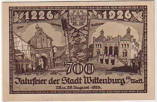 28955 Ak 700 Fête annuelle de la ville de Wittenburg Meckl. 1926
