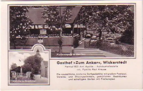 28951 Ak Wickerstedt Gasthof "Zum Anker" um 1940