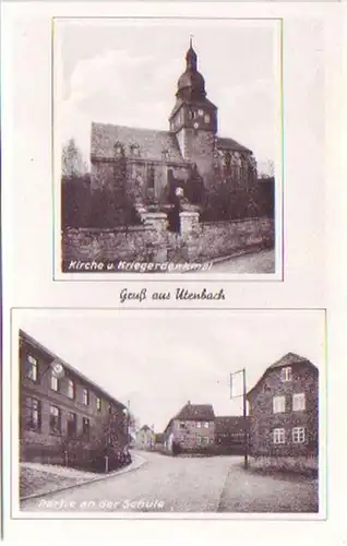 28945 Multi-image Ak salutation de Utenbach école etc. vers 1940