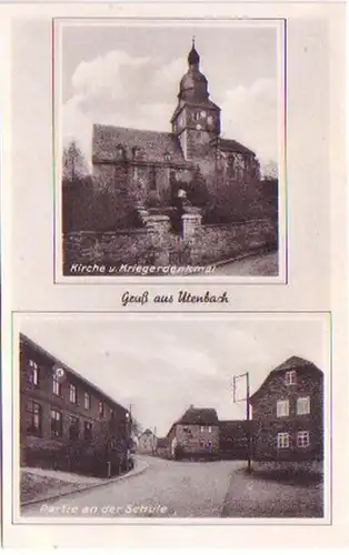 28943 Multi-image Ak salutation de Utenbach école etc. vers 1940