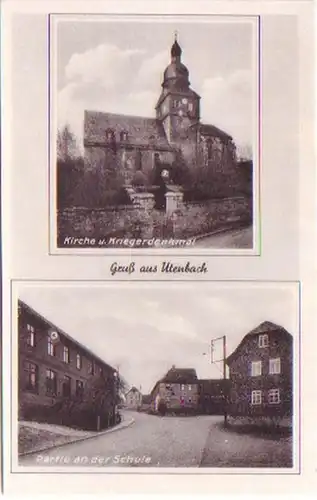 28942 Multi-image Ak salutation de Utenbach école etc. vers 1940