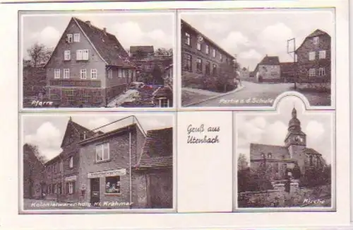28939 Mehrbild Ak Gruß aus Utenbach Pfarre usw. um 1940