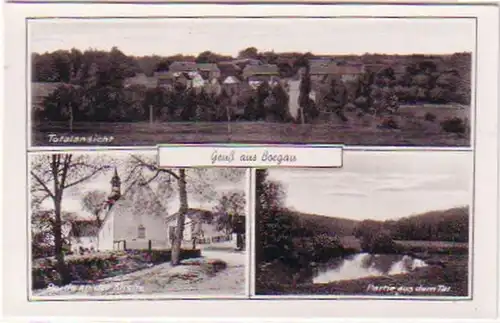 28919 Multi-image Ak Salutation de l'église de Borgau, etc. vers 1940