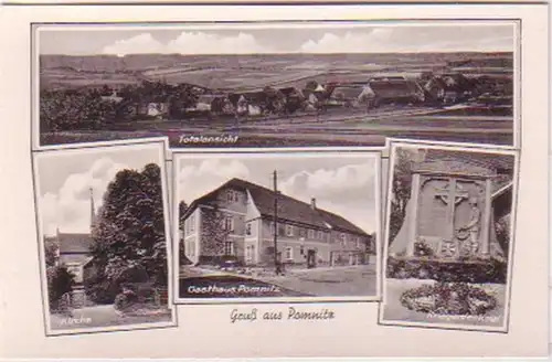 28918 Mehrbild Ak Gruß aus Pomnitz Gasthof usw. um 1940