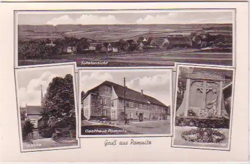 28918 Salutation en Ak de Pomnitz Gasthof, etc. vers 1940