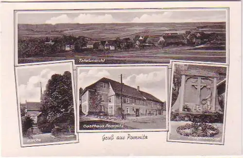 28916 Multi-image Ak Salutation en Pomnitz Gasthof, etc. vers 1940