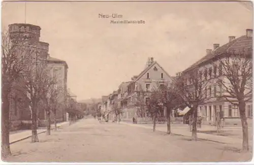 28886 Ak Neu-Ulm Maximilianstraße um 1910