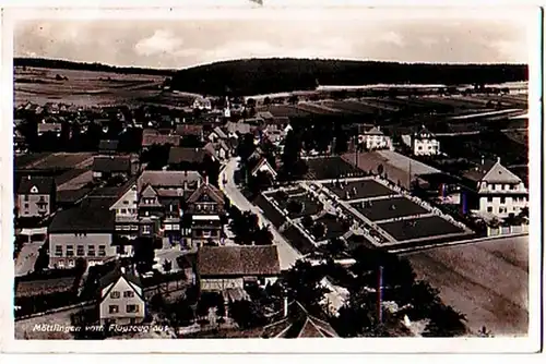 28875 Foto-Ak Möttlingen vom Flugzeug aus 1938