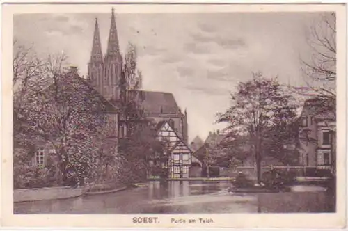28858 Ak Soest Partie am Teich 1915