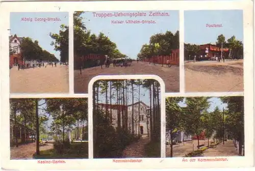 28710 Mehrbild-Ak Truppen-Übungsplatz Zeithain 1916