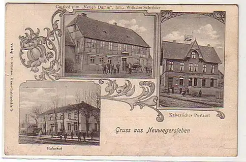 28701 Mehrbild-Ak Gruss aus Neuwegersleben Gasthof 1904