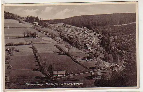 28695 Ak Euldörfel mit Bismarckturm Eulengebirge um1940