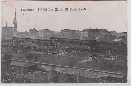 28674 Ak Dresden-N. Eisenbahn-Unfall am 22.9.1918