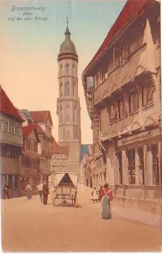 28673 Ak Braunschweig Blick auf die alte Waage um 1920