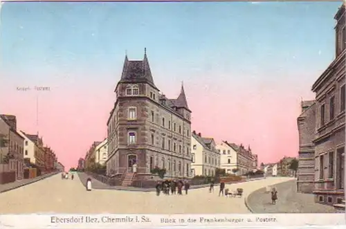 28590 Ak Ebersdorf bei Chemnitz Poststrasse 1911