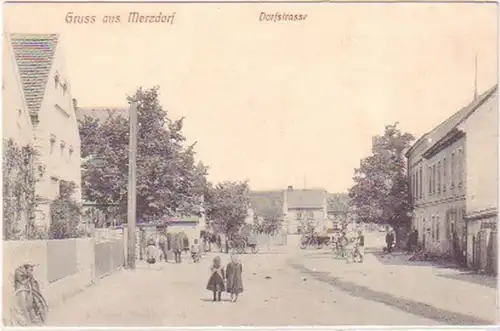 28583 Ak Gruß aus Merzdorf Dorfstrasse 1922