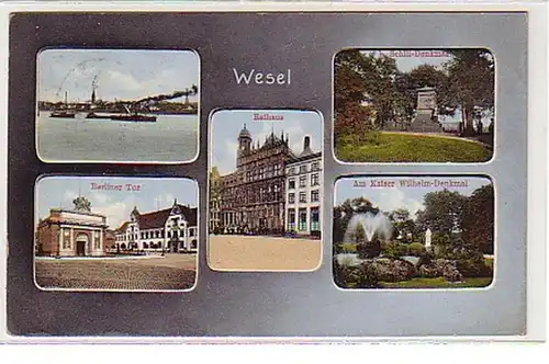 28564 Mehrbild Ak Wesel Rathaus usw. 1913