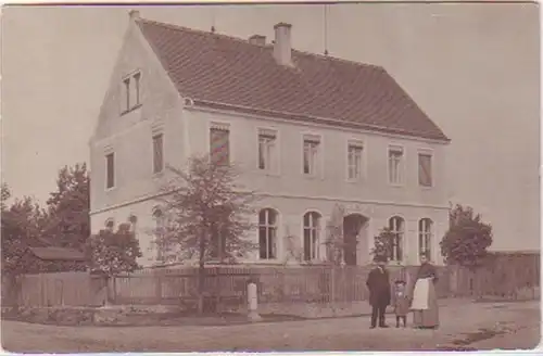 28563 Foto Ak Gröba bei Riesa Wohnhaus 1911