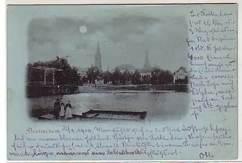 28560 Carte de clair de lune Doetinchem Pays-Bas 1900