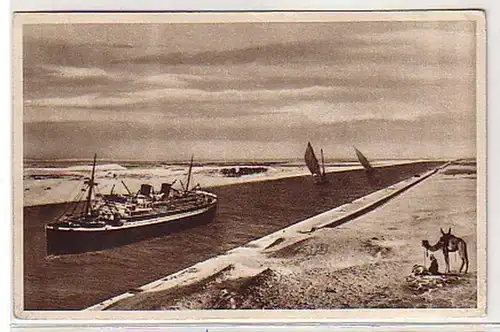 28551 Ak Port Said vapeur dans le canal de Suez 1939