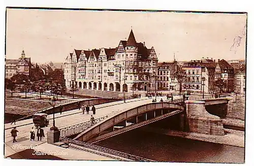 28495 Ak Pforzheim Auerbrücke 1925