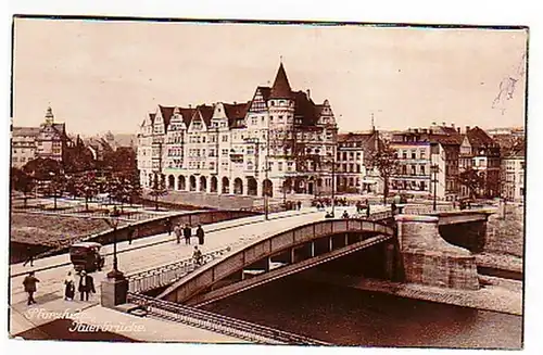 28495 Ak Pforzheim Pont Auerbrücke 1925