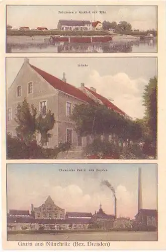 28491 Mehrbild Ak Gruß aus Nünschritz Gasthof usw. 1914