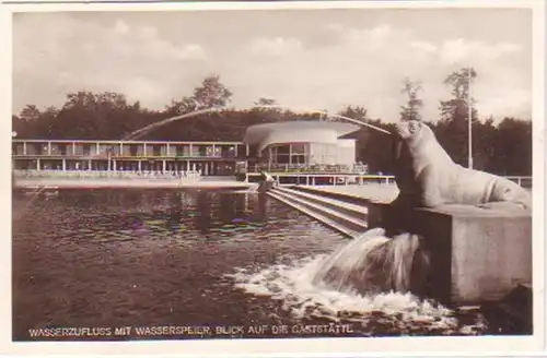 28490 Ak Waldbad Leuna Vue sur le restaurant vers 1930