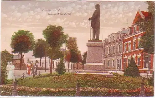 28478 Ak Treuen im Vogtland Bismarck Denkmal um 1910