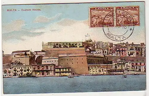 28457 Ak Malta Custom House 1910